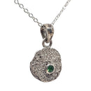 Goopies - Pendant - Tsavorite (green) - Tanzania - Blue Sapphire - Sri Lanka - Sterling Silver - Broken Ox Creations - BC, Canada 