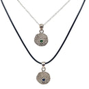 Goopies - Pendant - Tsavorite (green) - Tanzania - Blue Sapphire - Sri Lanka - Sterling Silver - Broken Ox Creations - BC, Canada 