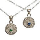 Goopies - Pendant - Tsavorite (green) - Tanzania - Blue Sapphire - Sri Lanka - Sterling Silver - Broken Ox Creations - BC, Canada 
