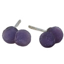 Grape Agate - Stud Earring - Indonesia - Sterling Silver - Third Eye and Crown chakras