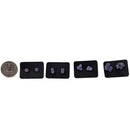 Grape Agate - Stud Earring - Indonesia - Sterling Silver - Third Eye and Crown chakras