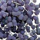 Grape Agate - Stud Earring - Indonesia - Sterling Silver - Third Eye and Crown chakras