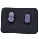 Grape Agate - Stud Earring - Indonesia - Sterling Silver - Third Eye and Crown chakras