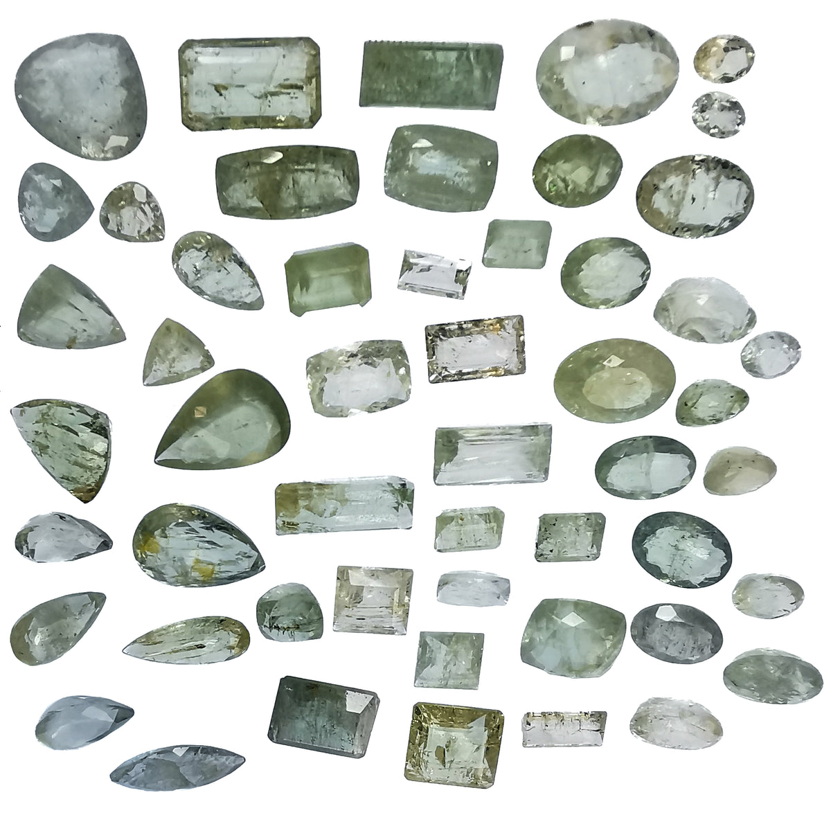 Green Beryl/ Aquamarine facet, a variety of beryl.