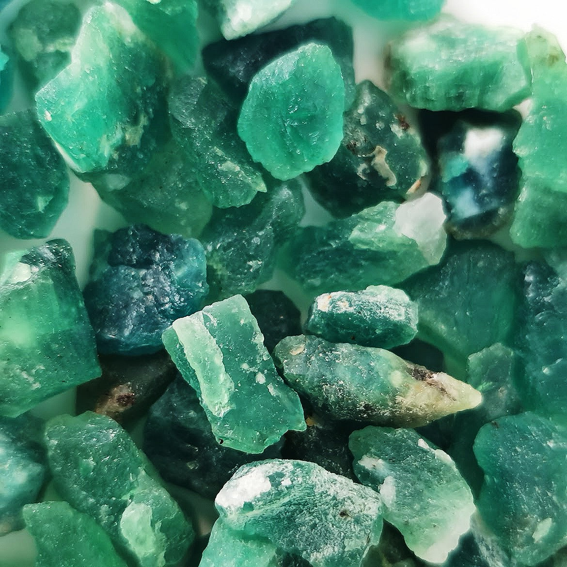 Green Sodalite specimen, a feldspathoid, from Badakhshan, Afghanistan.