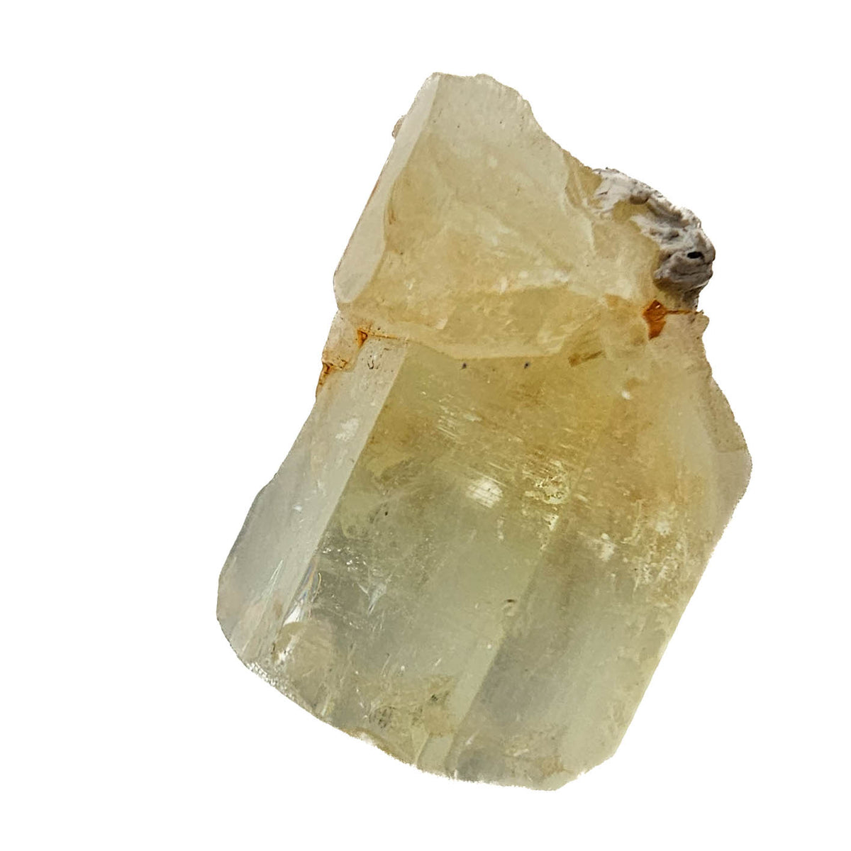 Green Aquamarine specimen, a variety of beryl, from Nagar District, Gilgit-Baltistan, Pakistan.