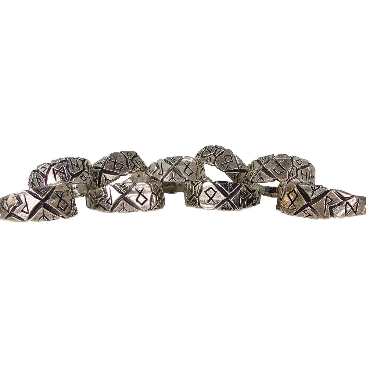Heimdall organic ring in sterling silver (oxidized).