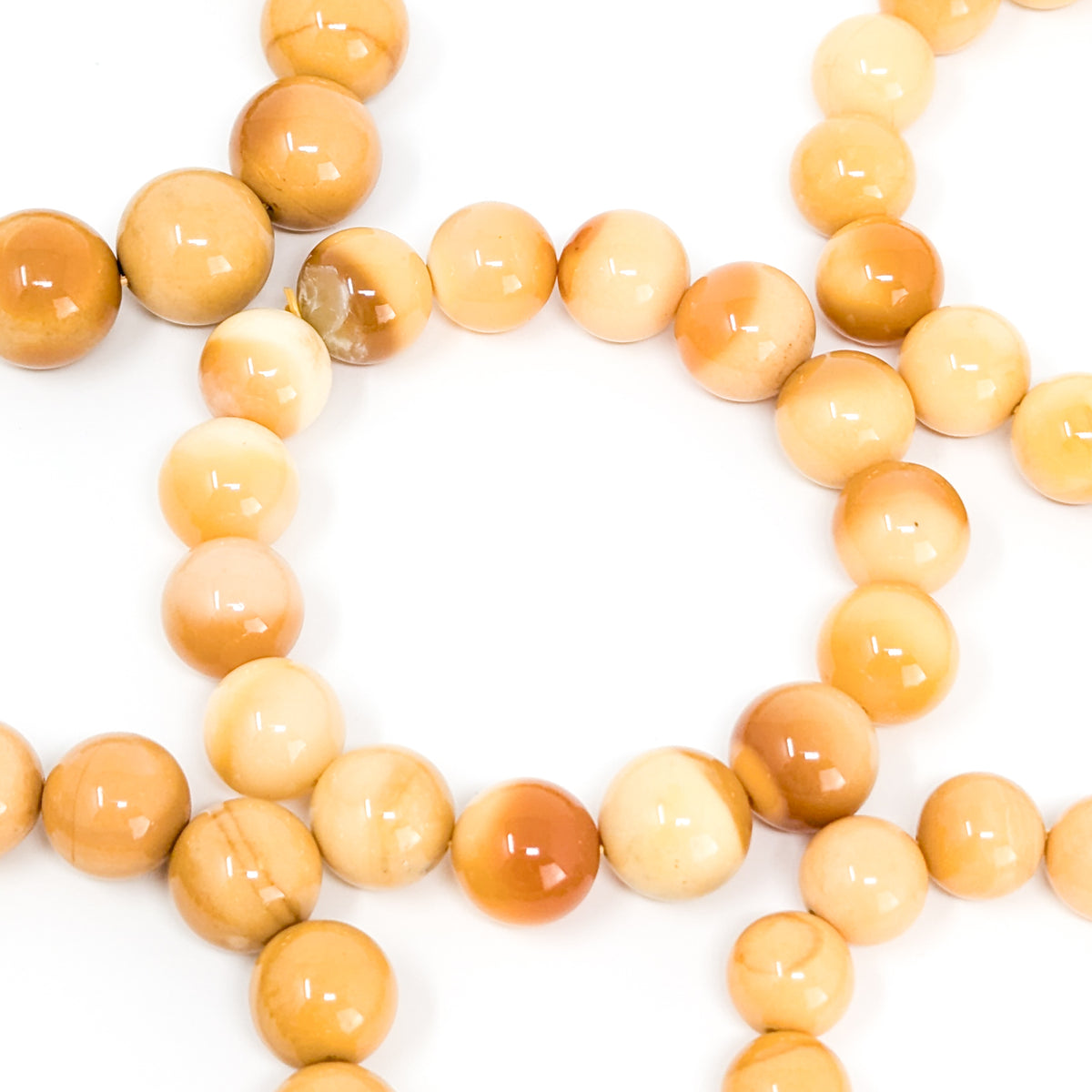 Honey agate round bead bracelet, photo 4 of 10