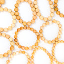 Honey Agate - Round Bead Bracelet