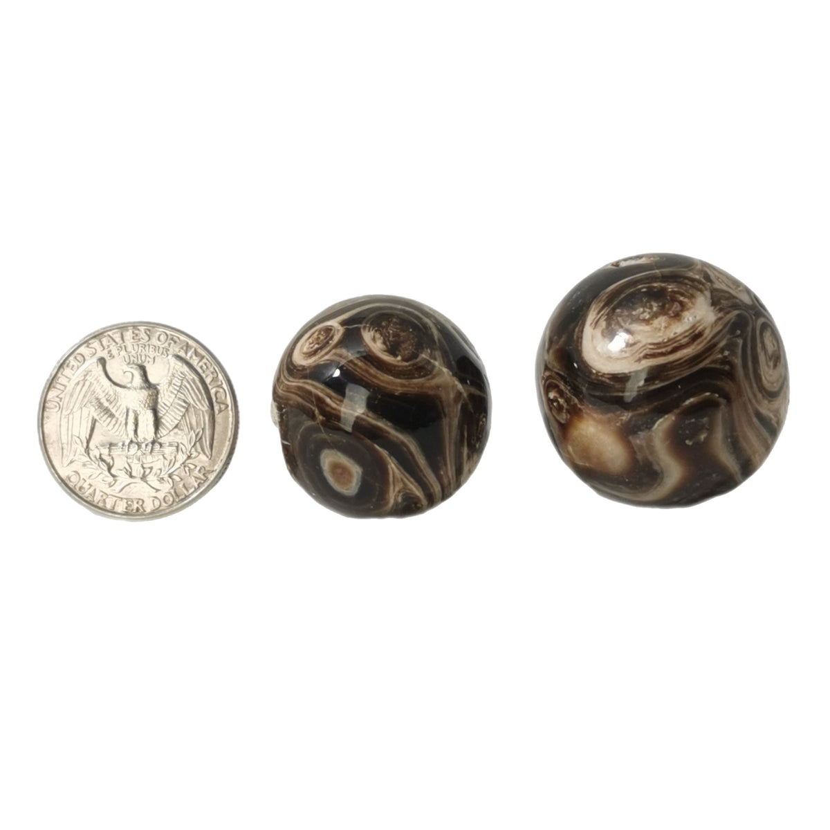 Chocolate Calcite mini sphere, calcium carbonate.