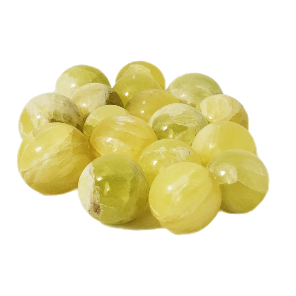 Lemon Calcite mini sphere, calcium carbonate.