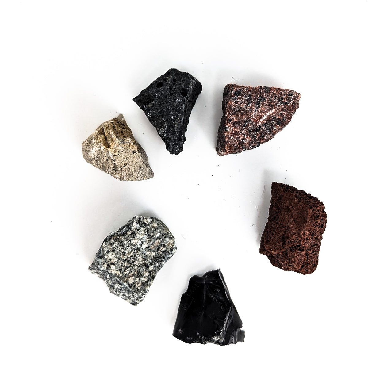 Igneous rock education set – six samples