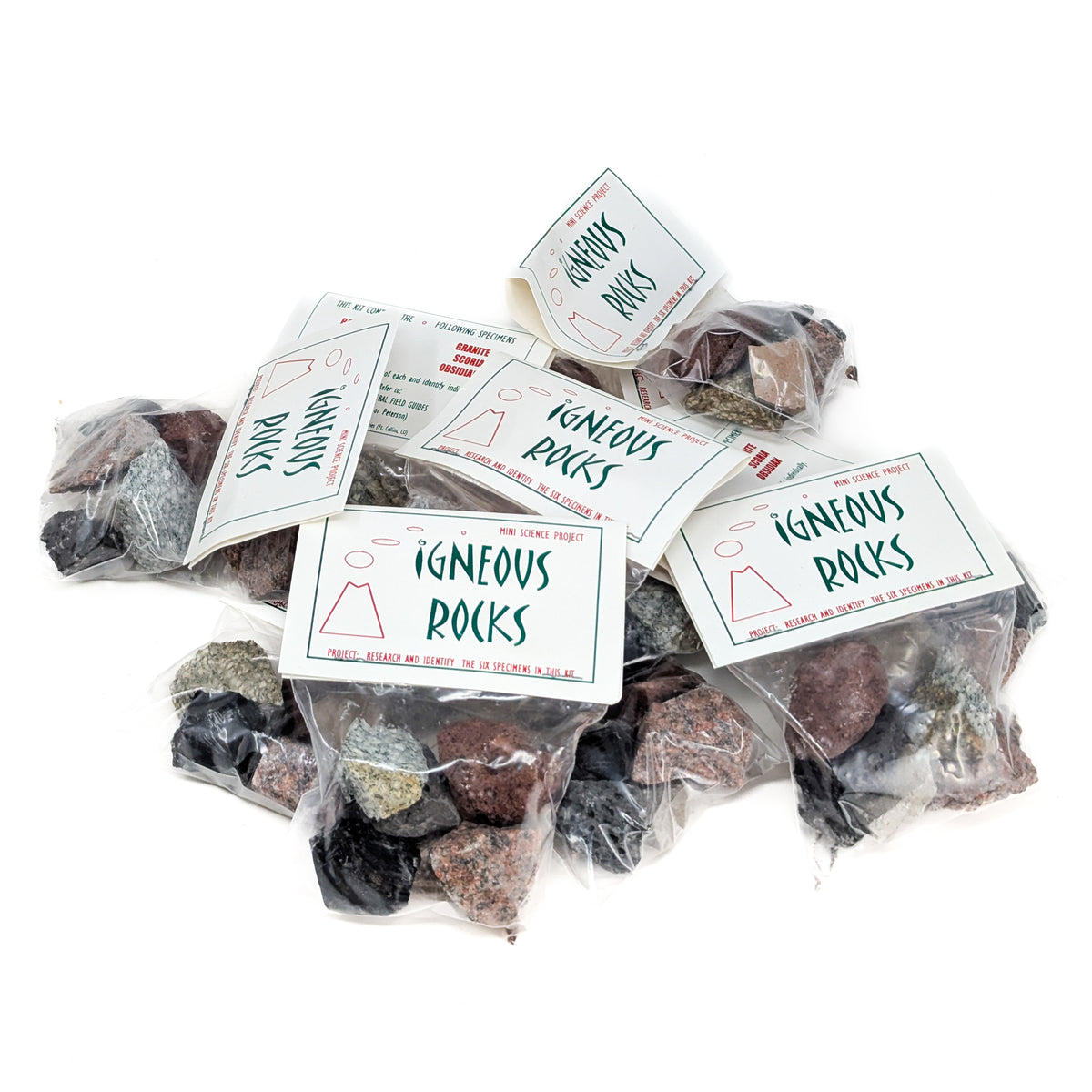 Igneous rock education set – pile of sets