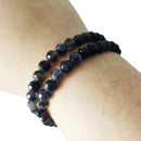 Iolite - Faceted Round Bead Bracelet