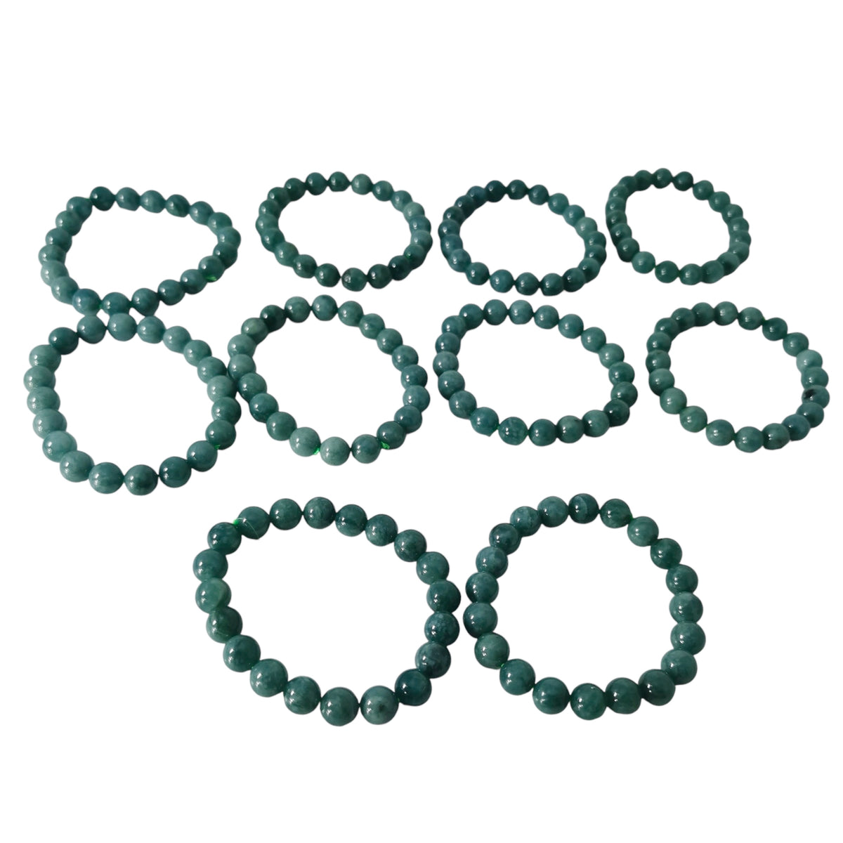 Jadeite bead bracelet from Guatemala – rows of bracelets