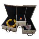 Jewelry Box - Wooden Buckle - Display - Linen - China