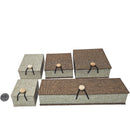 Jewelry Box - Wooden Buckle - Display - Linen - China