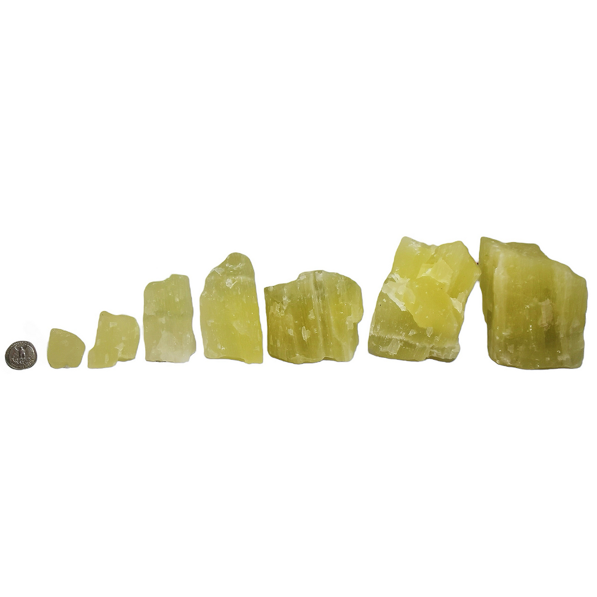 Lemon Calcite specimen, calcium carbonate.
