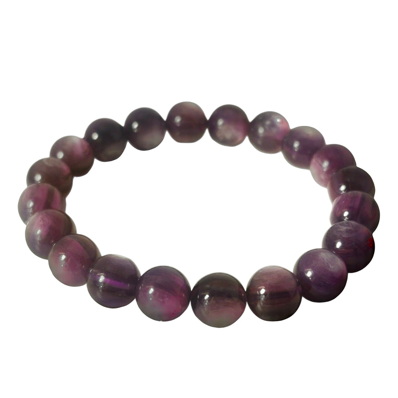 Lepidolite Mica - Round Bead Bracelet