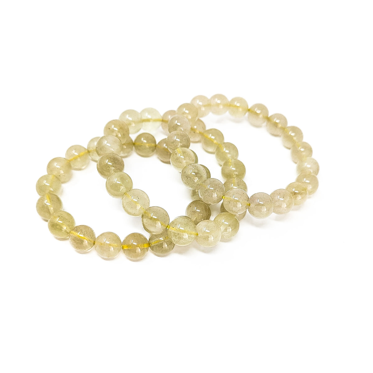 Libyan Desert Glass bead bracelet from Egypt – row of bracelets
