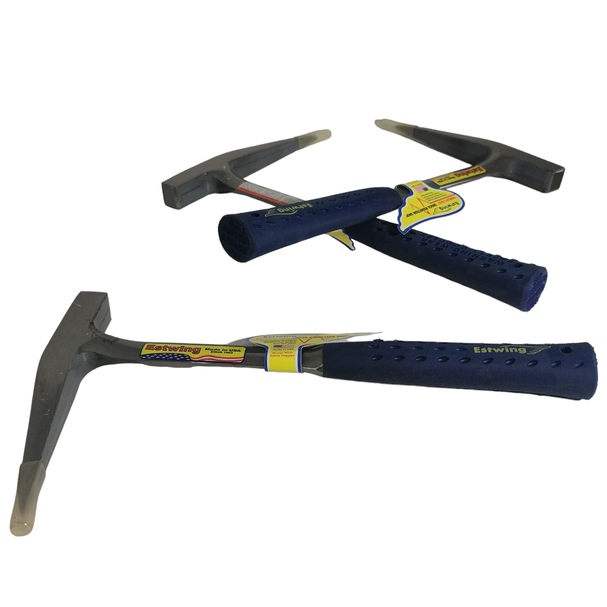 Lightweight Estwing Rockhounding Hammer, made of drop forged solid American steel.