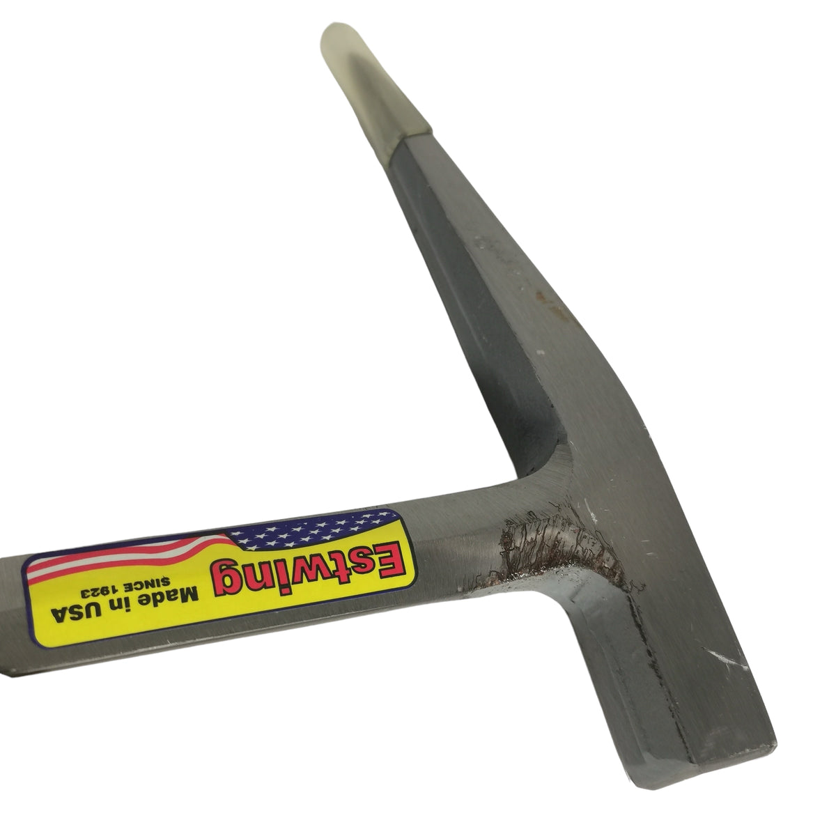 Lightweight Estwing Rockhounding Hammer, made of drop forged solid American steel.