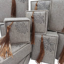 Linen Jewelry Box with Tassle - China