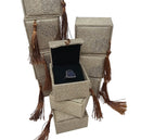 Linen Jewelry Box with Tassle - China