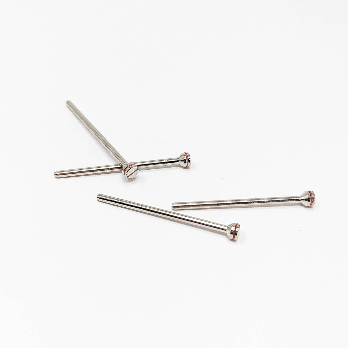 Low Profile Screw Head narrow shaft mandrel 5pc, made of steel.