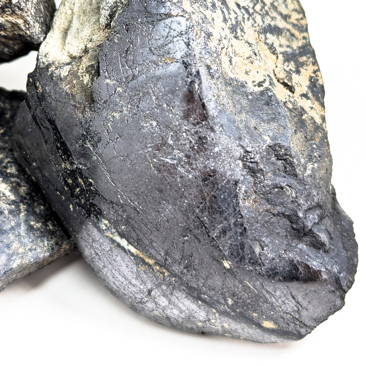 Magnetite with polished face from Vancouver Island – close-up of polished face
