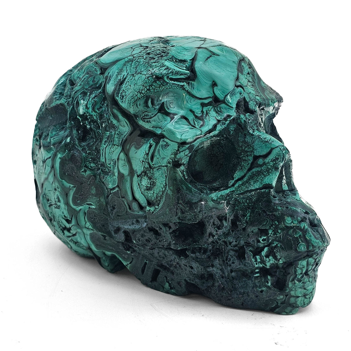 Malachite skull.