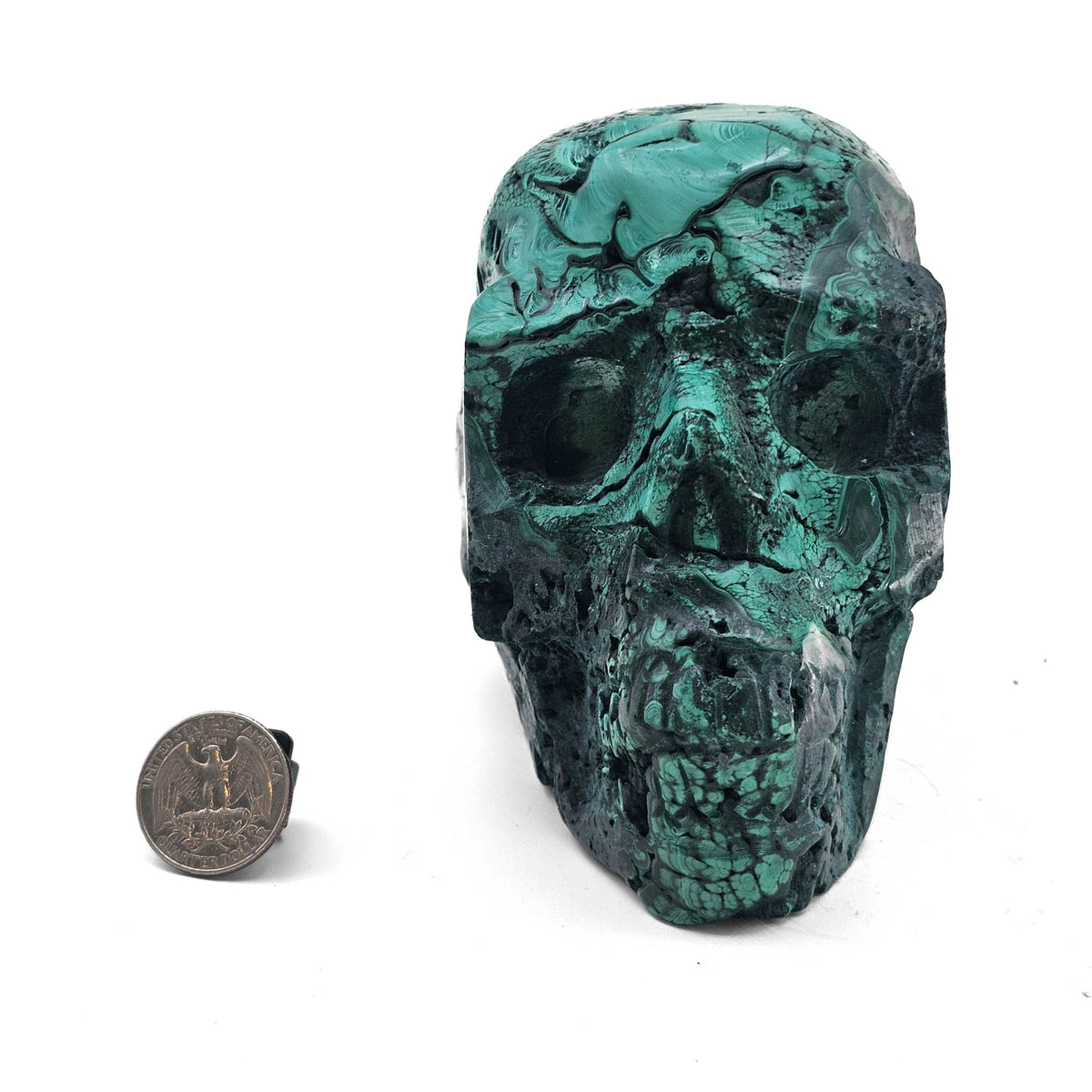 Malachite skull.