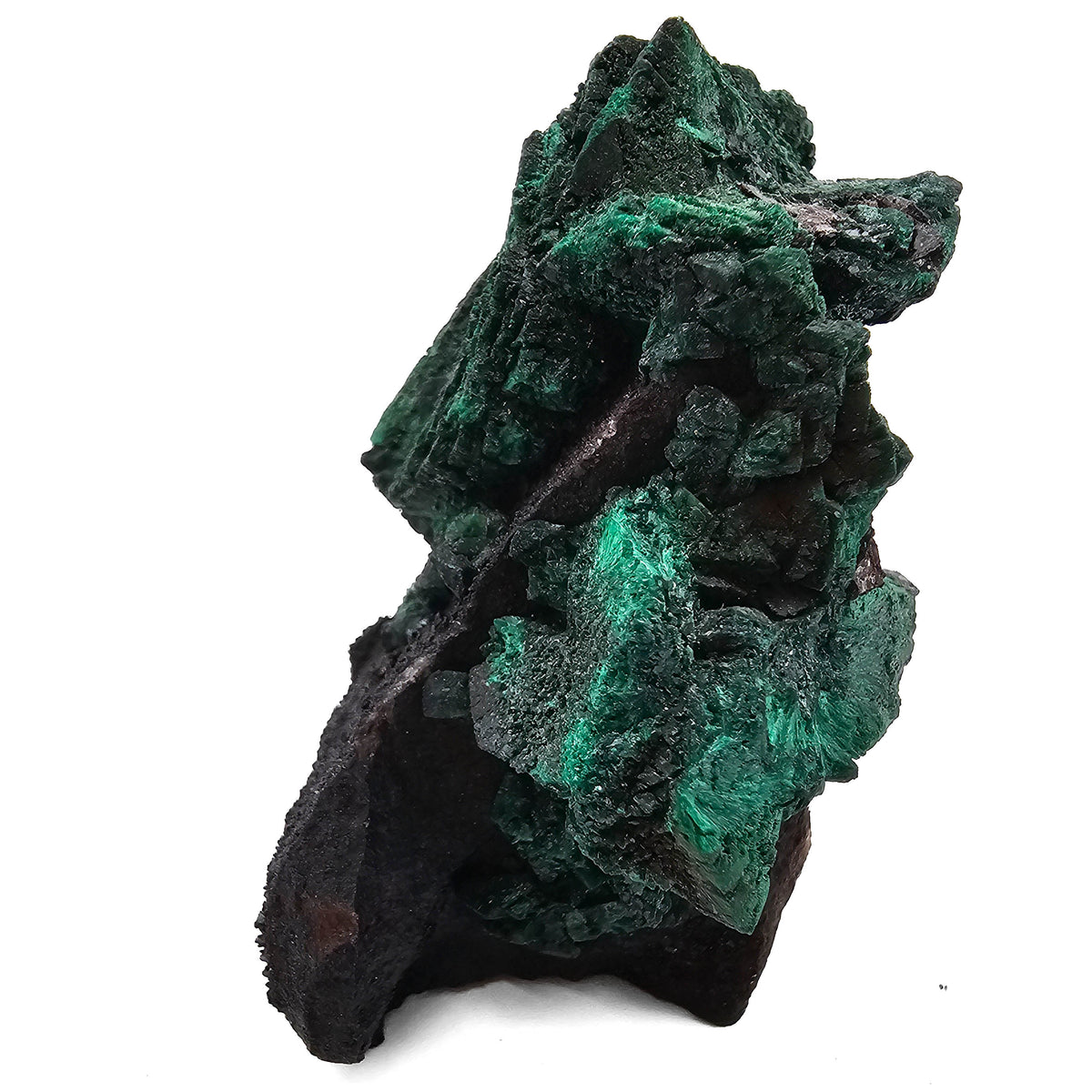 Malachite specimen, a copper carbonate.