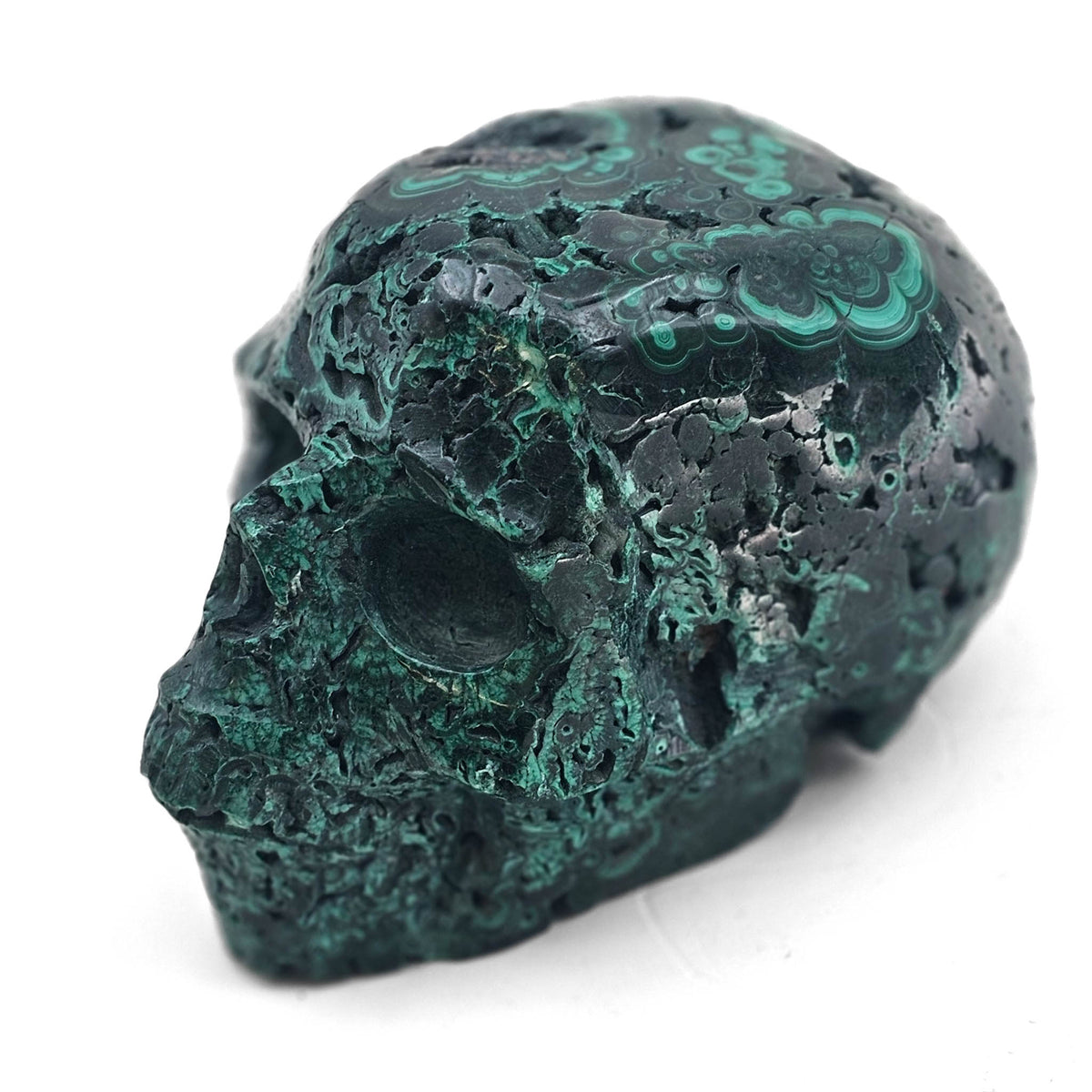 Malachite skull.
