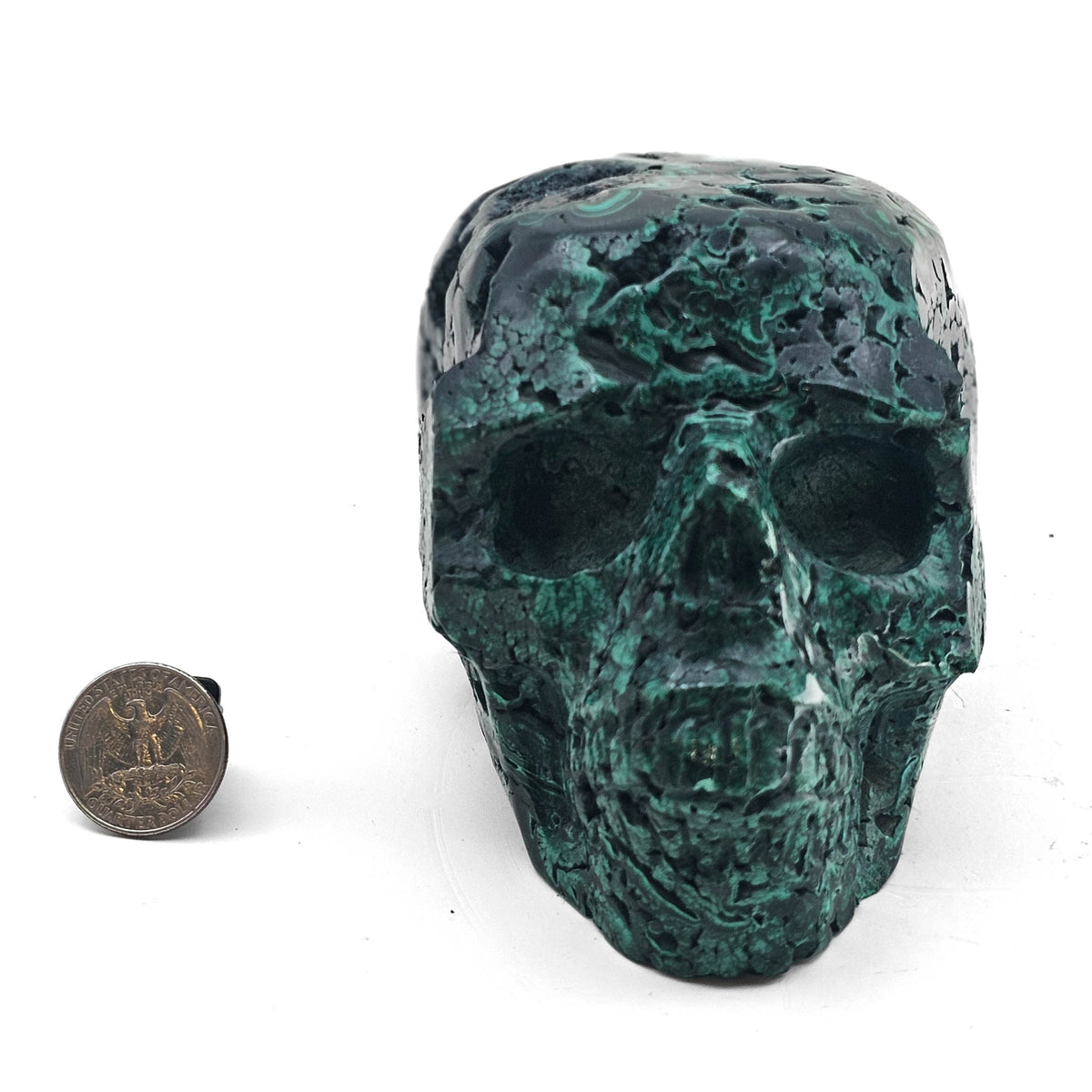 Malachite skull.