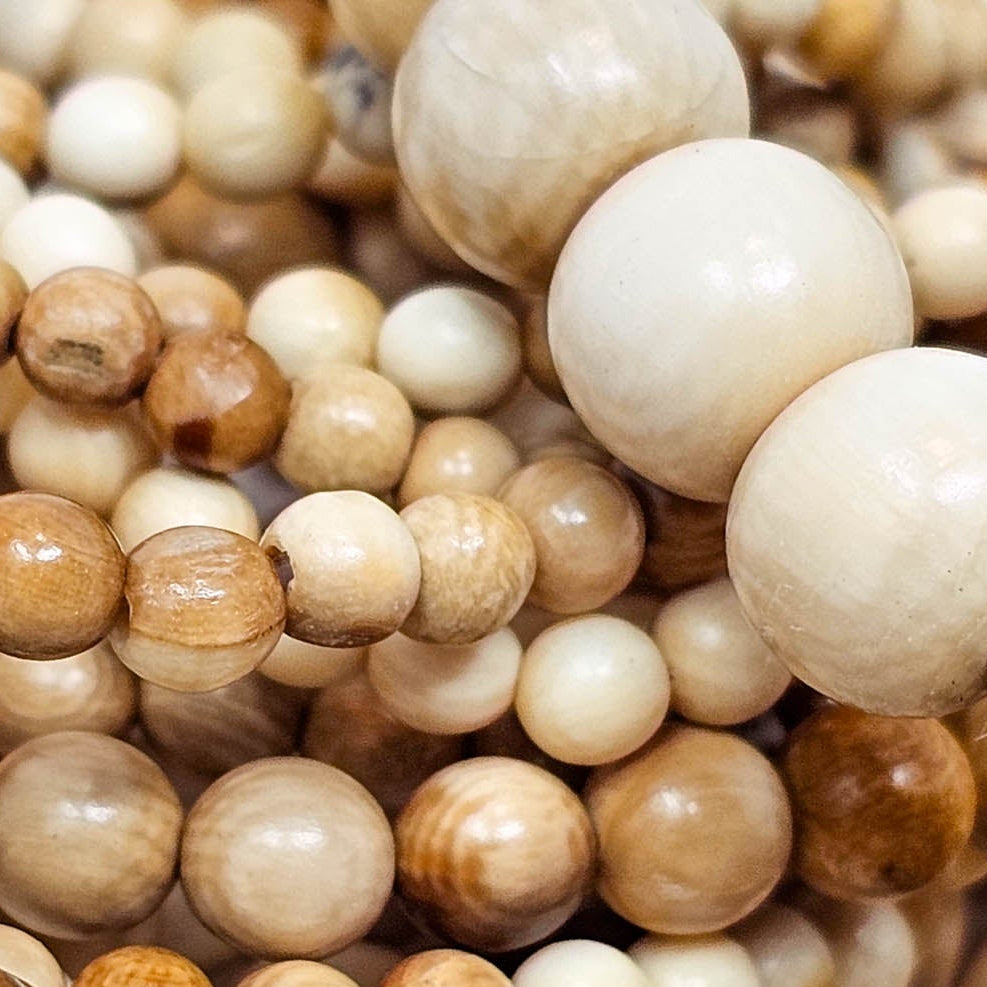 Mammoth Ivory round beaded bracelet.