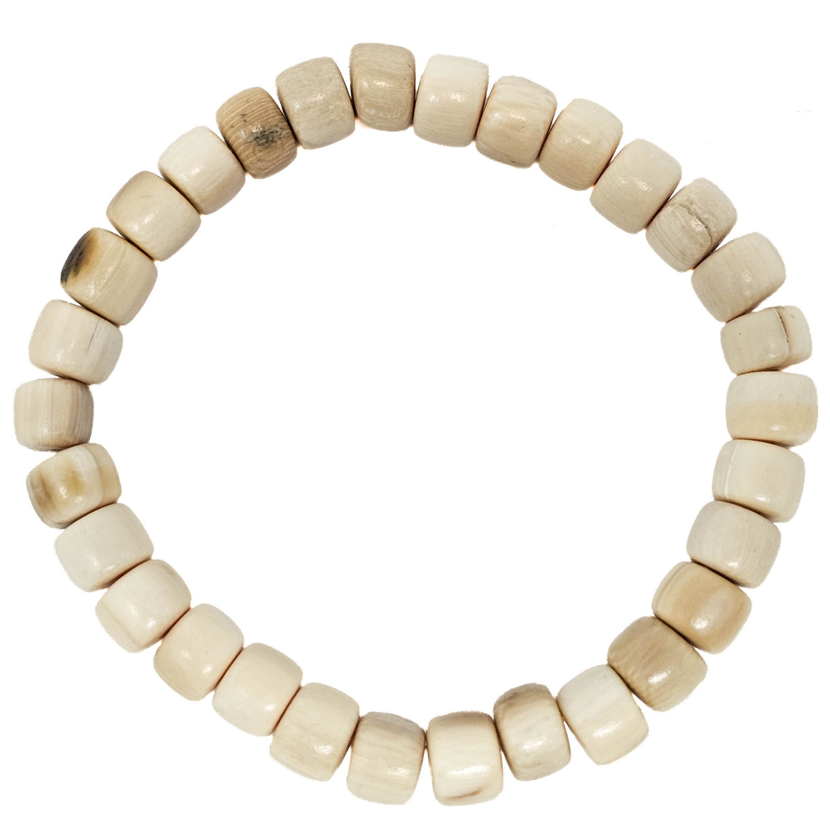 Mammoth Ivory barrel beaded bracelet.