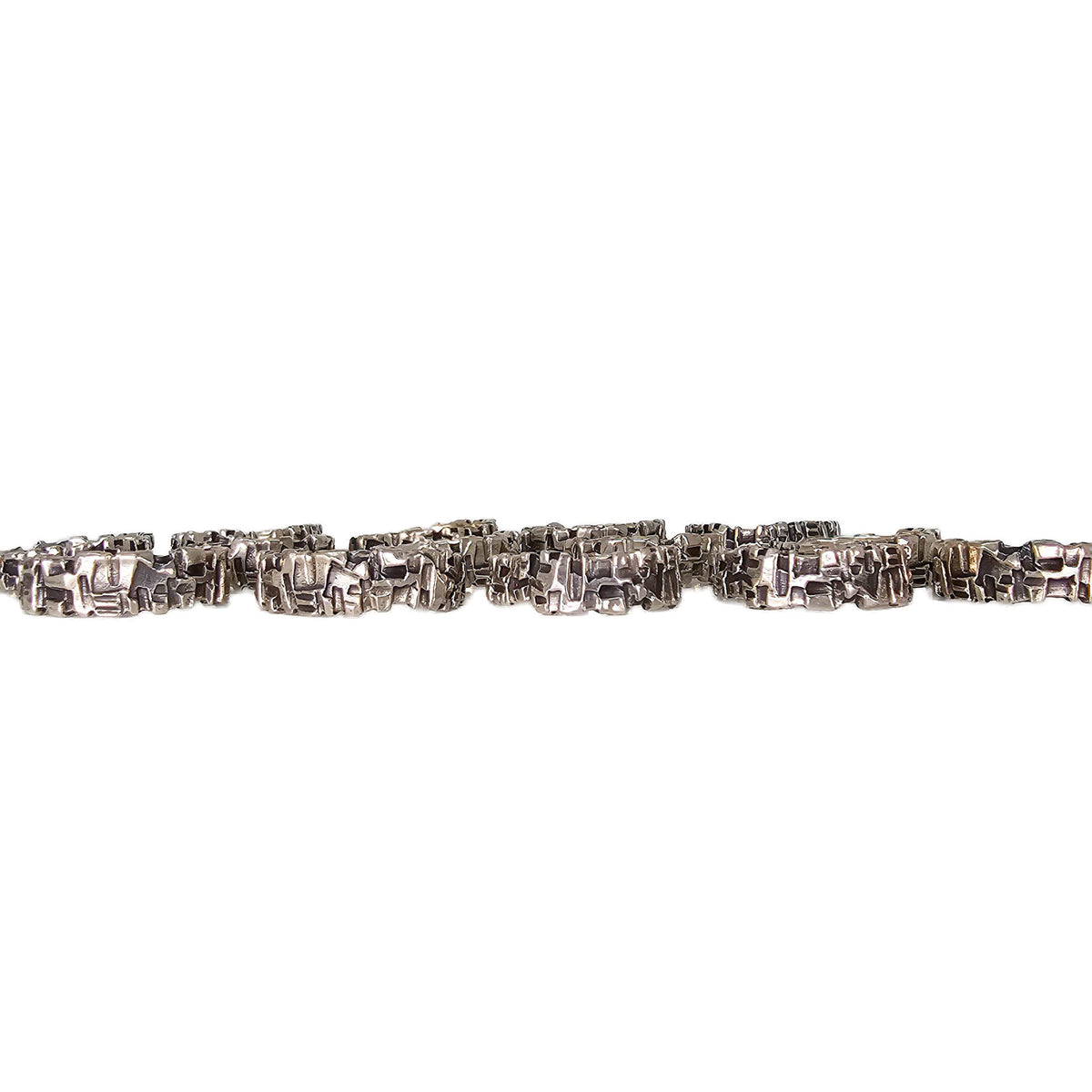 Mangala organic ring in sterling silver (oxidized).
