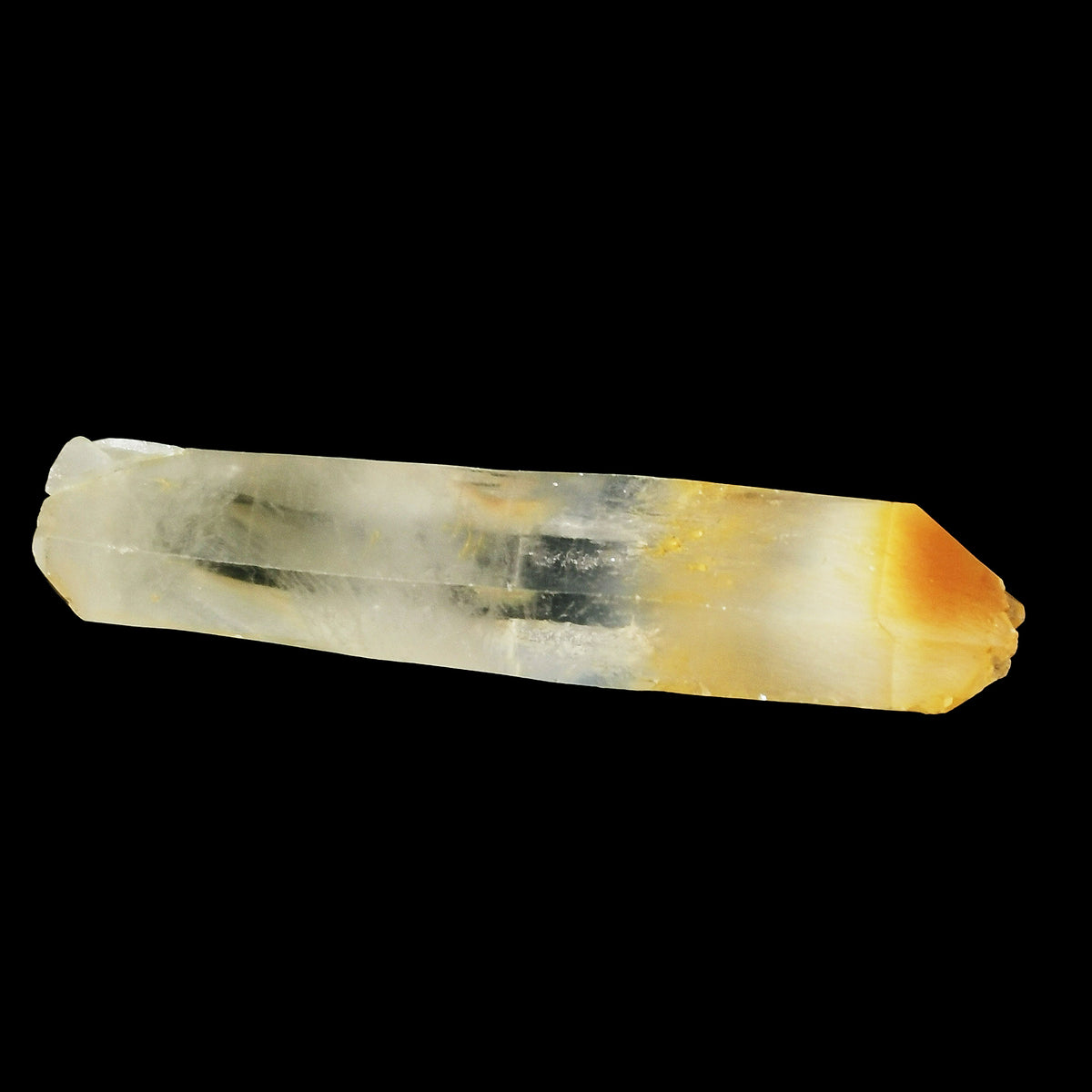 Mango Quartz Point specimen from the Western Boyacá emerald region, Colombia (most likely the Cabiche diggings, Quípama).