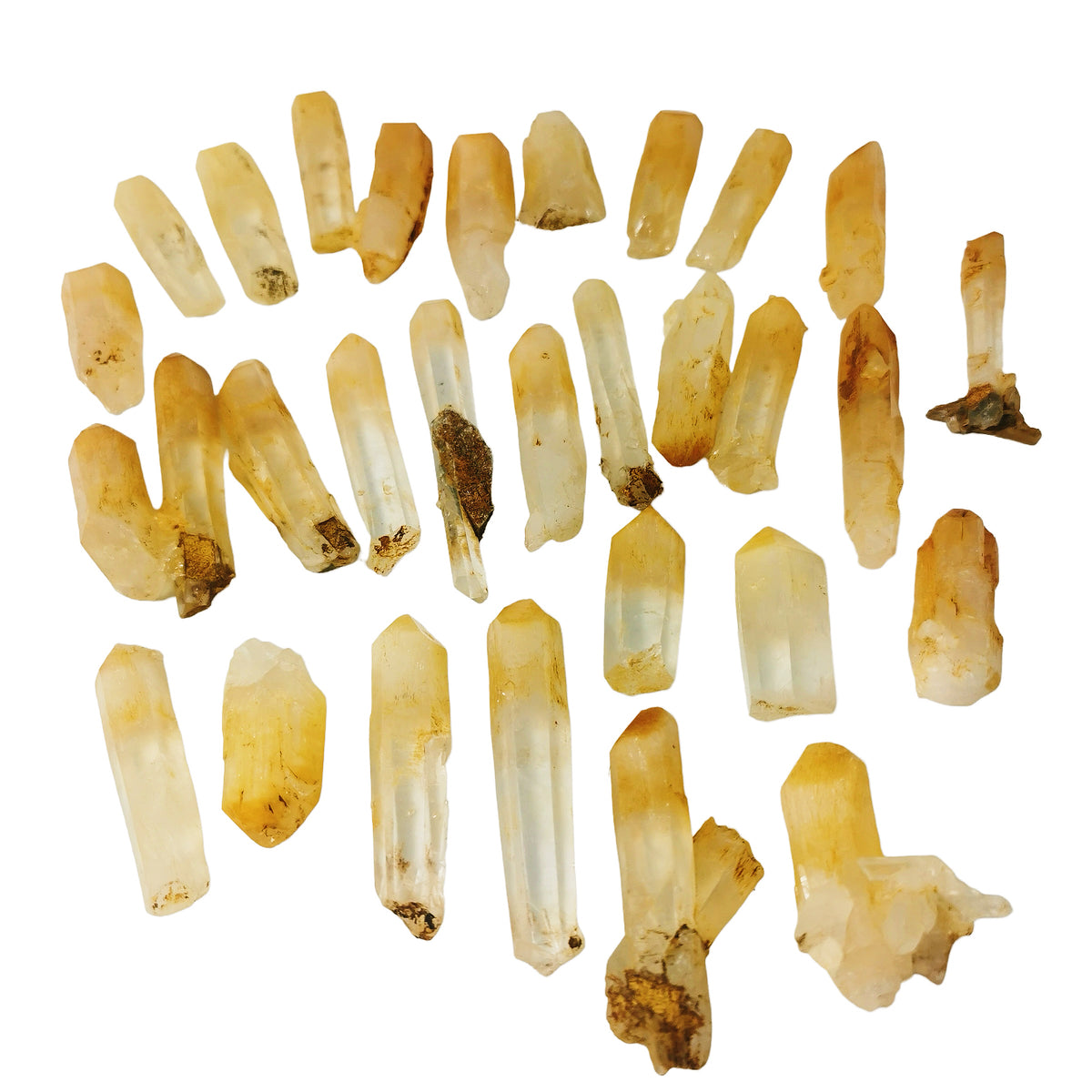 Mango Quartz Point specimen from the Western Boyacá emerald region, Colombia (most likely the Cabiche diggings, Quípama).