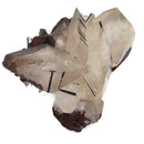 Mercedes Calcite (Chalcopyrite on Calcite) - Specimen