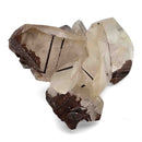 Mercedes Calcite (Chalcopyrite on Calcite) - Specimen