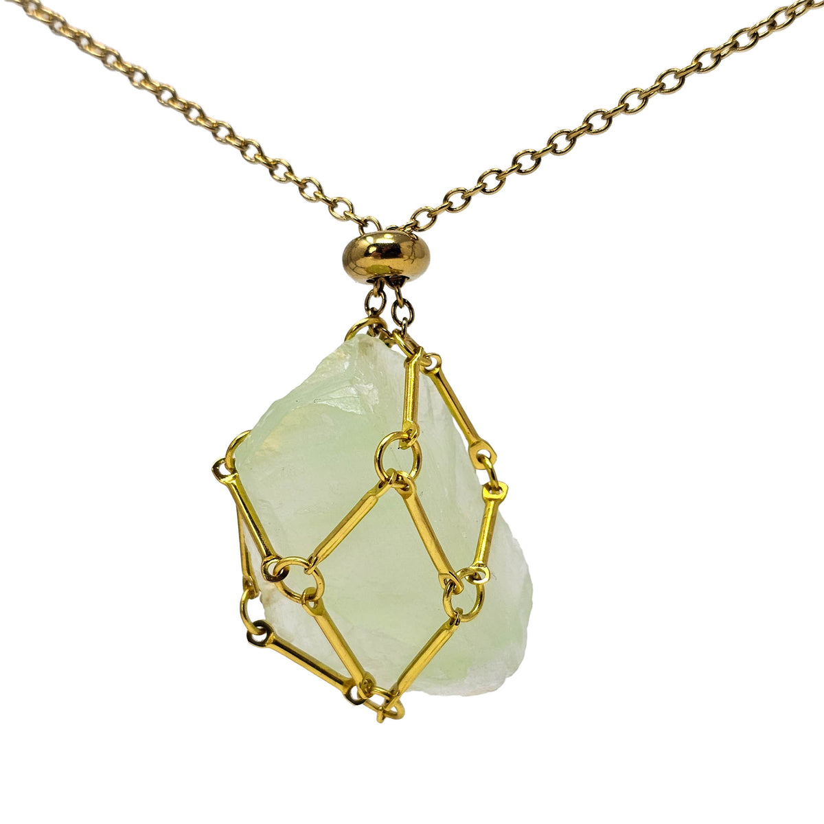 Metal Crystal Holder necklace.