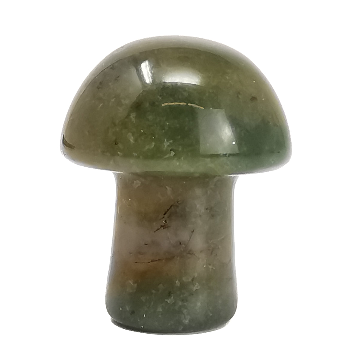 Mini mushroom carving – green and brown mushroom