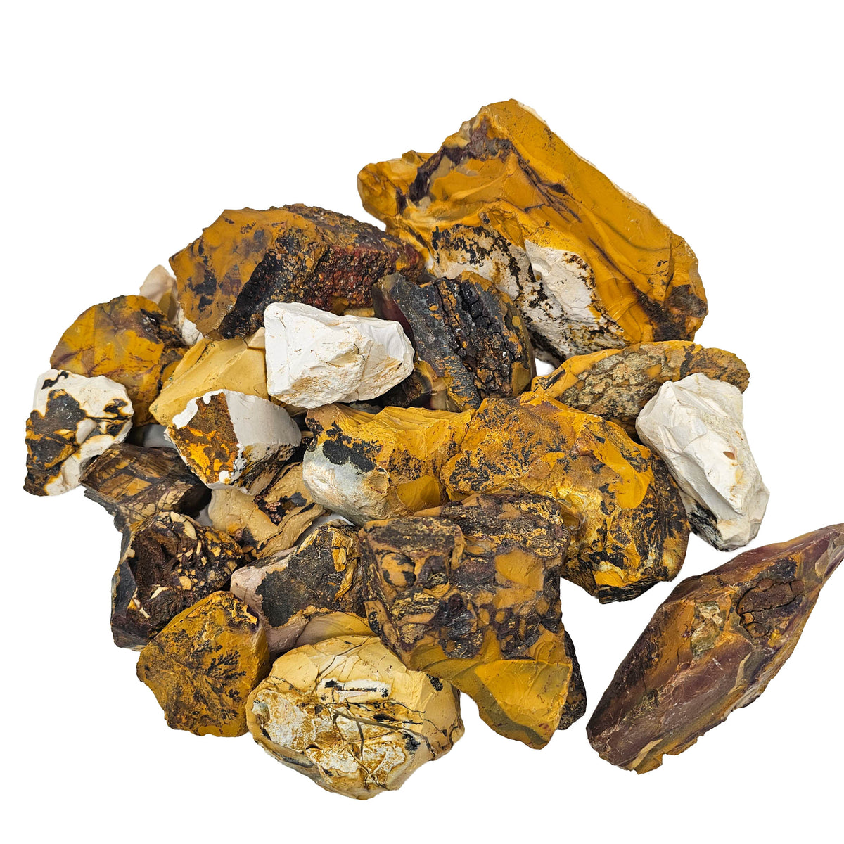 Mookaite rough from Western Australia – pile of pieces