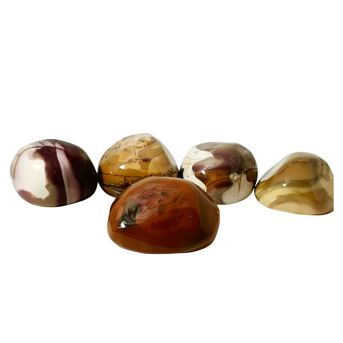 Mookaite massage stone from Western Australia, Australia.