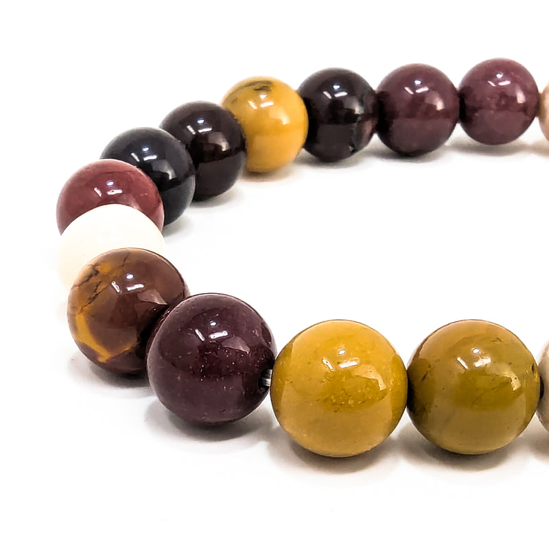 Mookaite - Round Bead Bracelet