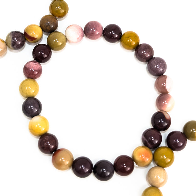 Mookaite - Round Bead Bracelet