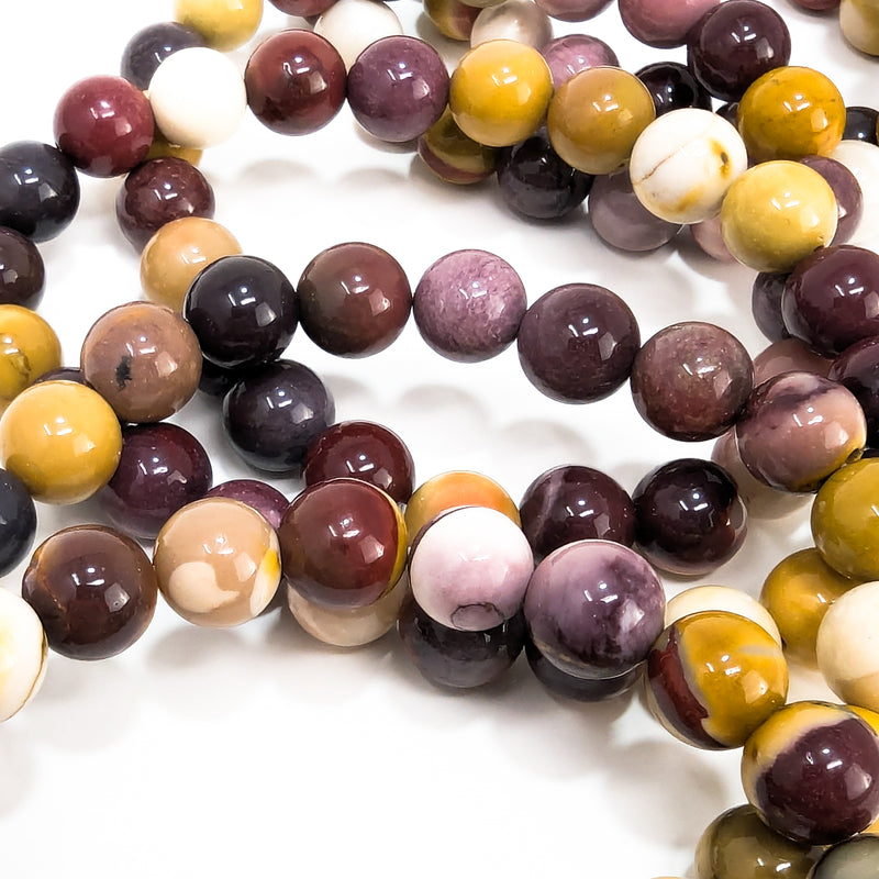 Mookaite - Round Bead Bracelet