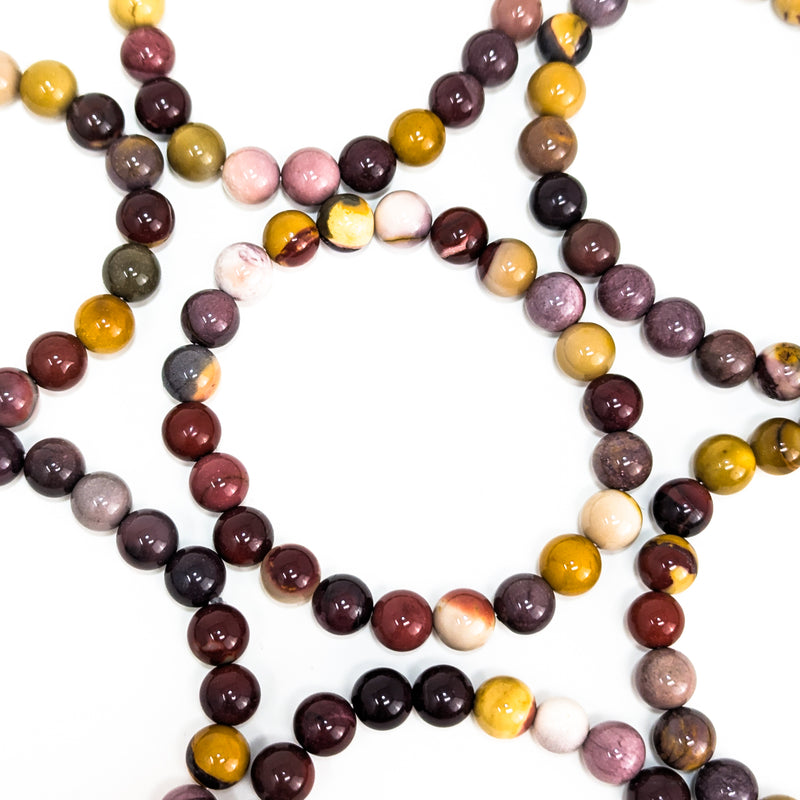 Mookaite - Round Bead Bracelet